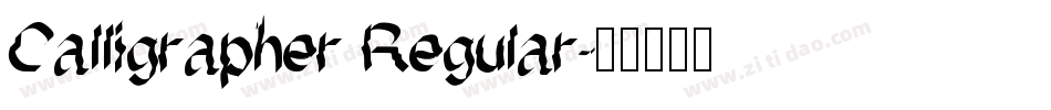 Calligrapher Regular字体转换